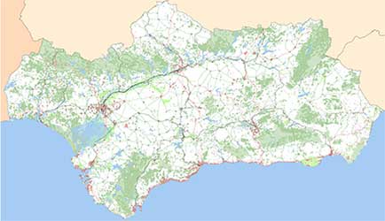 Mapa de áreas de influencias y centros correspondientes